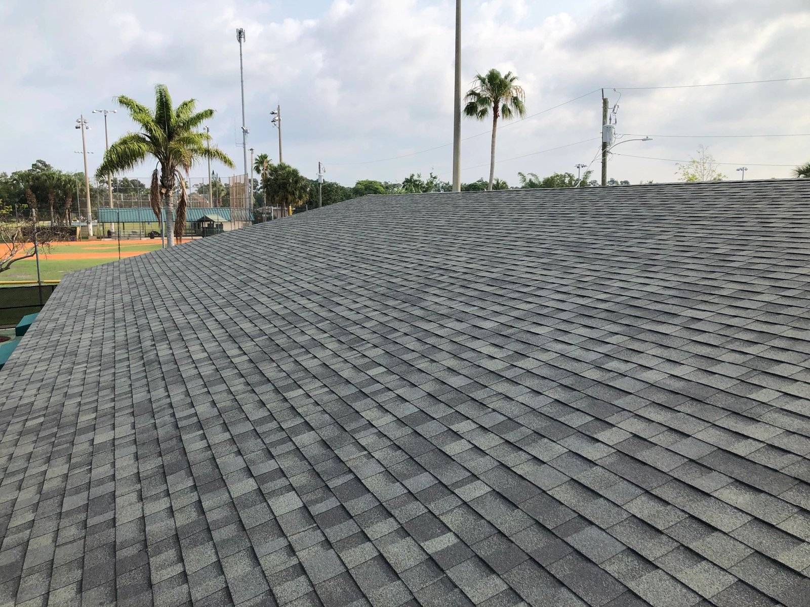 Completed shingle roof at a South Florida property